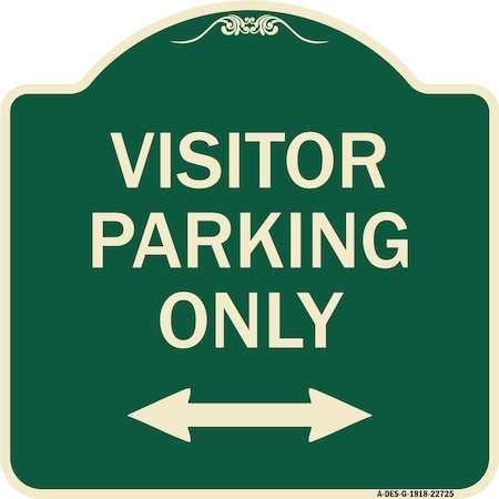 Signmission Visitor Parking Visitor Parking Heavy-Gauge Aluminum Architectural Sign, 18" x 18", G-1818-22725 A-DES-G-1818-22725